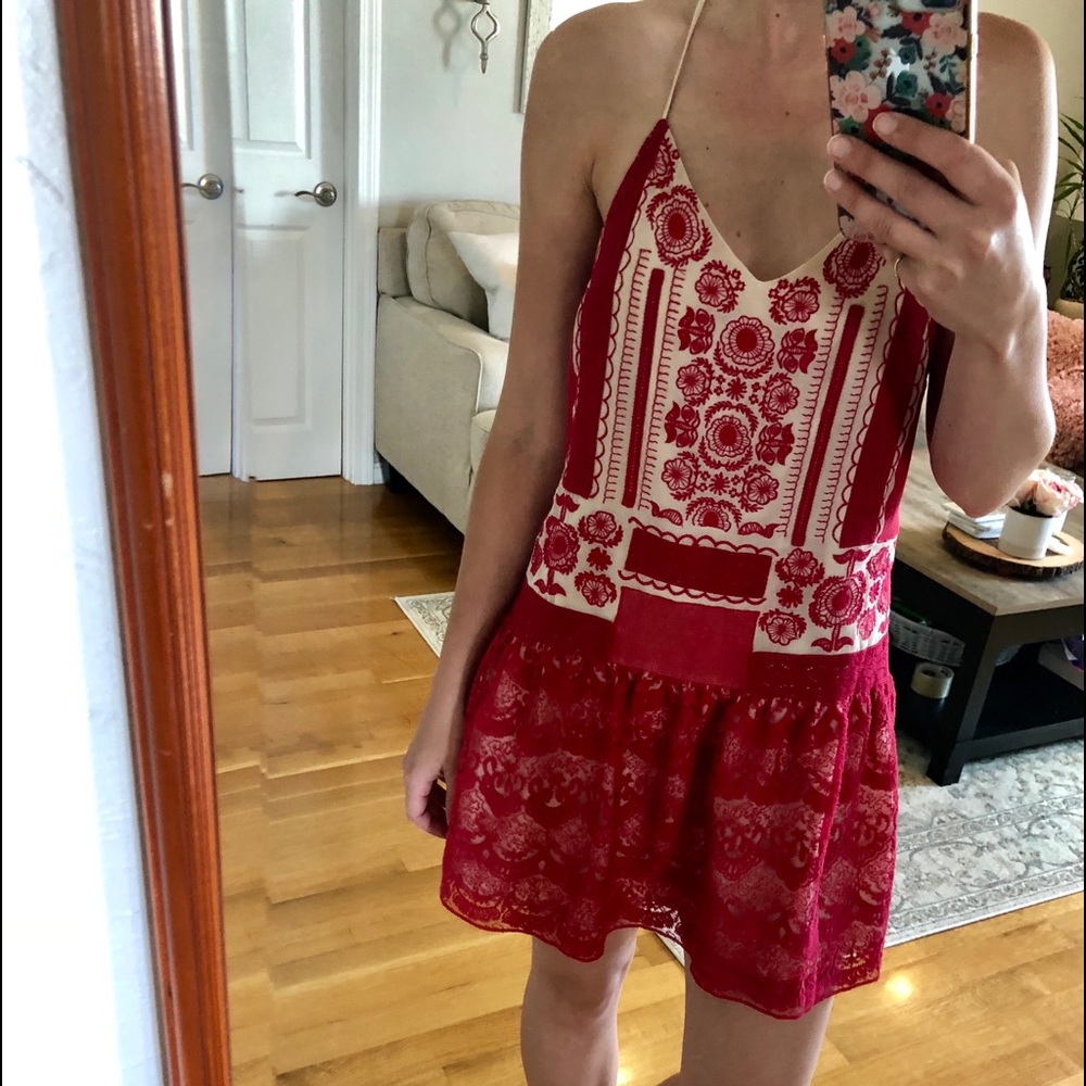 Free People Lace Mini Dress